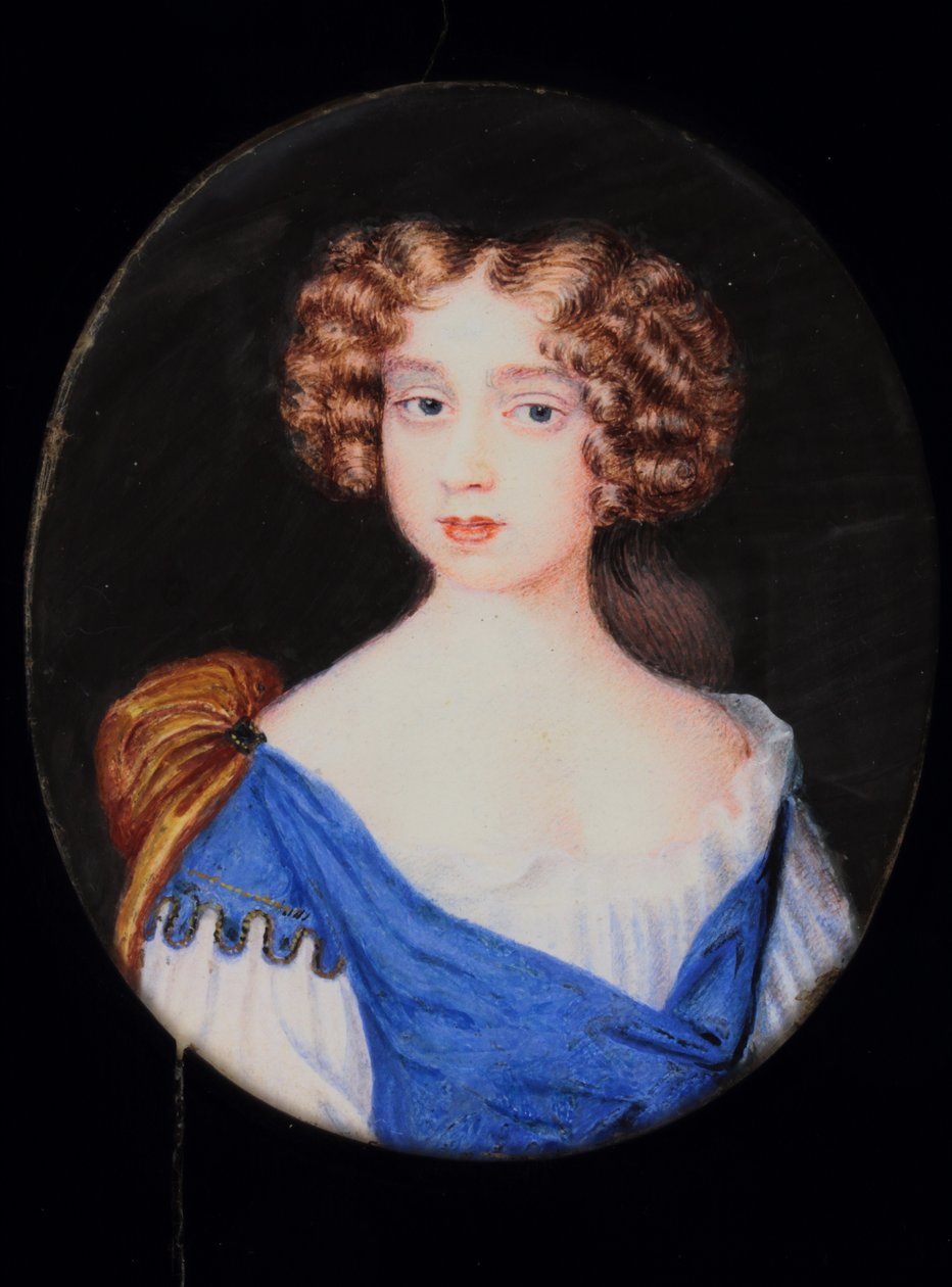 Lady Catherine Cavendish (akvarell på vellum) av H. Byrne