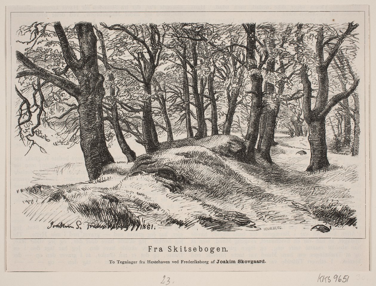 Fra hestehaven ved Fredriksborg av H. C. Henneberg
