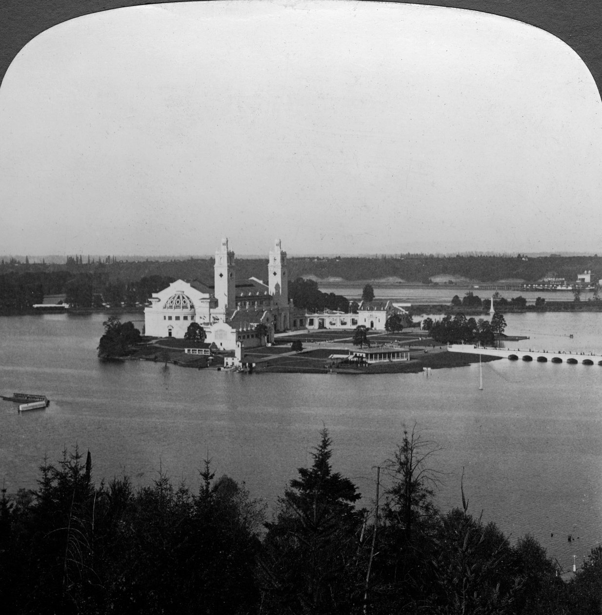 Lewis og Clark-utstillingen, regjeringsbygningen, Guilds Lake, Portland, Oregon, USA, 1905. av H. C. White