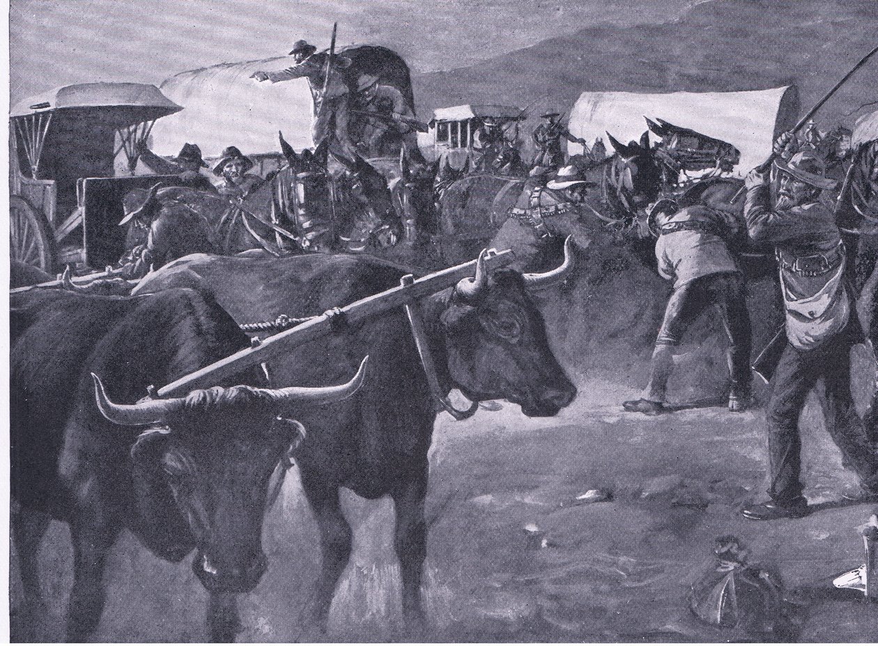 Et raskt innspann, illustrasjon fra After Pretoria: The Guerilla War, 1902 av H. Dixon