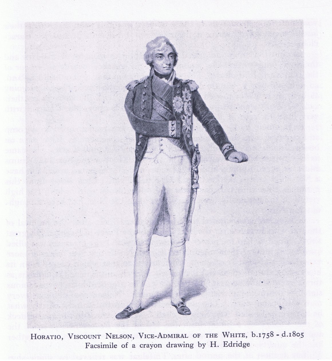 Horatio, Viscount Nelson, fra British Adventure utgitt av Collins av H. Eldridge