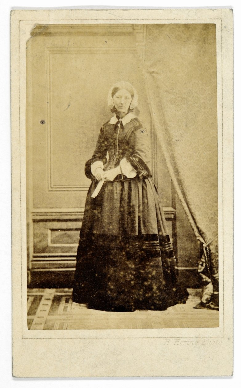 Carte-de-visite av Florence Nightingale, ca. 1858 (bw-bilde) av H. Hering