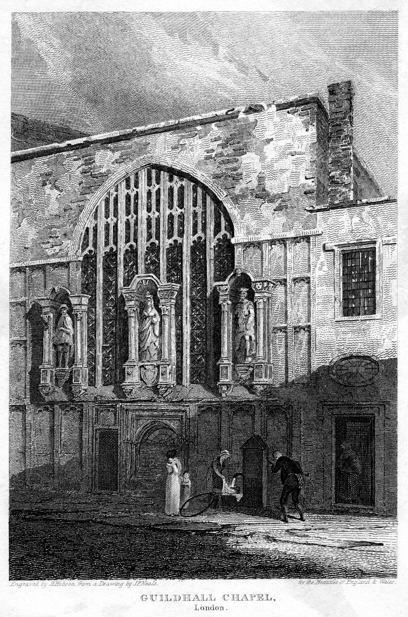 Guildhall Chapel, City of London, 1815. av H. Hobson