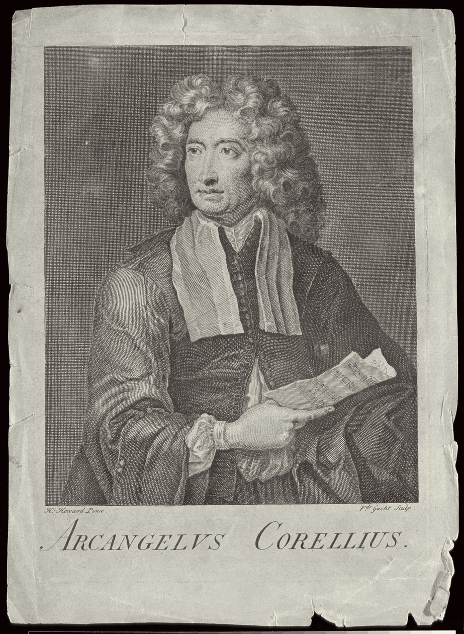 Arcangelo Corelli (1653-1713) gravert av Van der Gucht av H. Howard