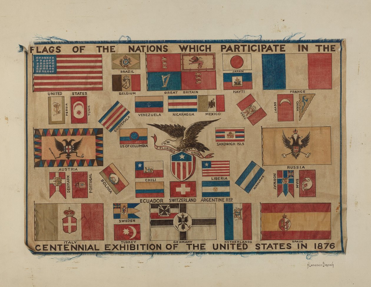 Centennial Textile - Flagg av H. Langden Brown