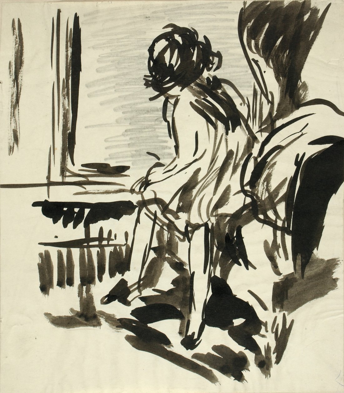 (Havnescene) av H. Lyman Sayen
