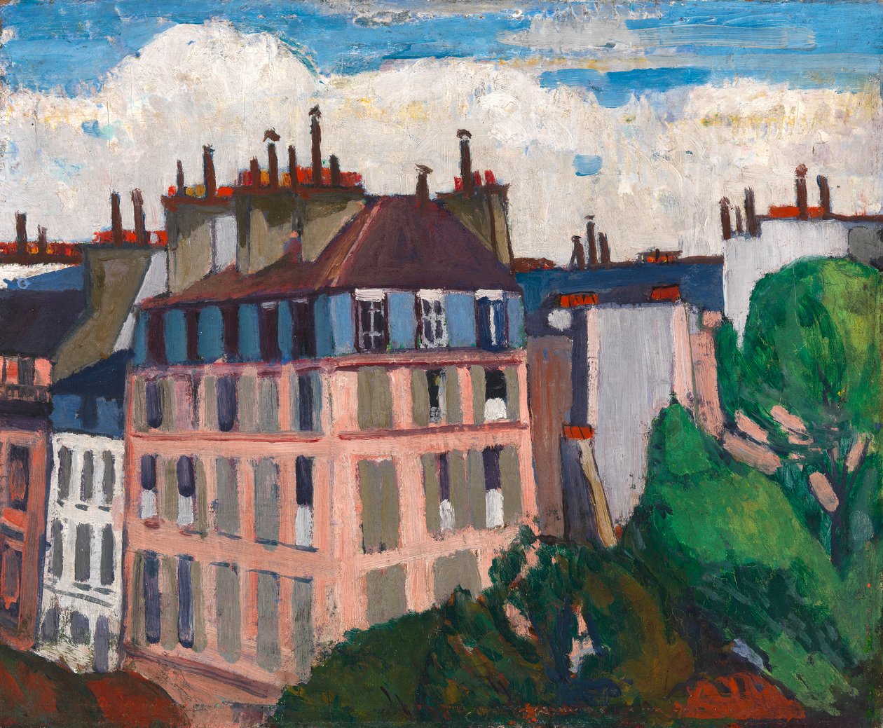Rooftops, Paris, 1909-1912. av H Lyman Sayen
