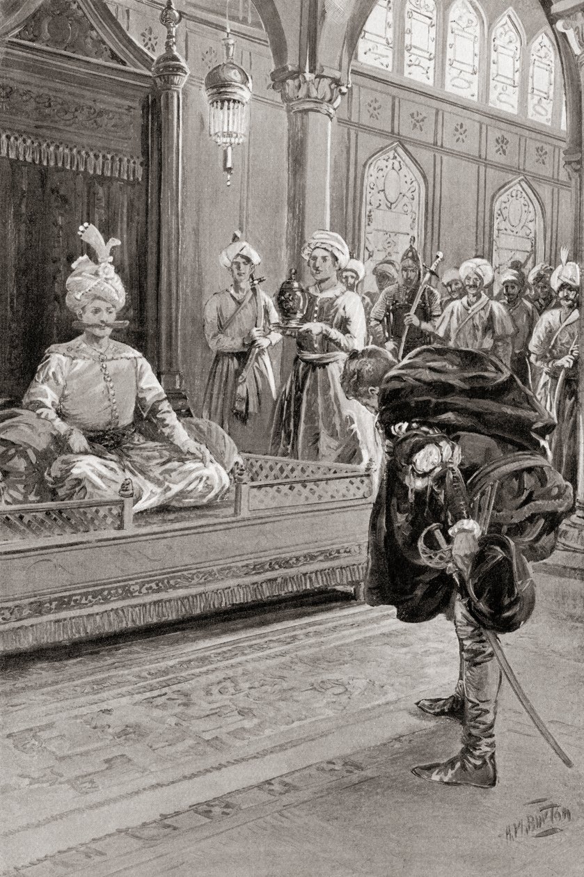 Sir Anthony Shirley besøkte hoffet til Shah Abbas den store, Persia i 1599, fra Hutchinson
