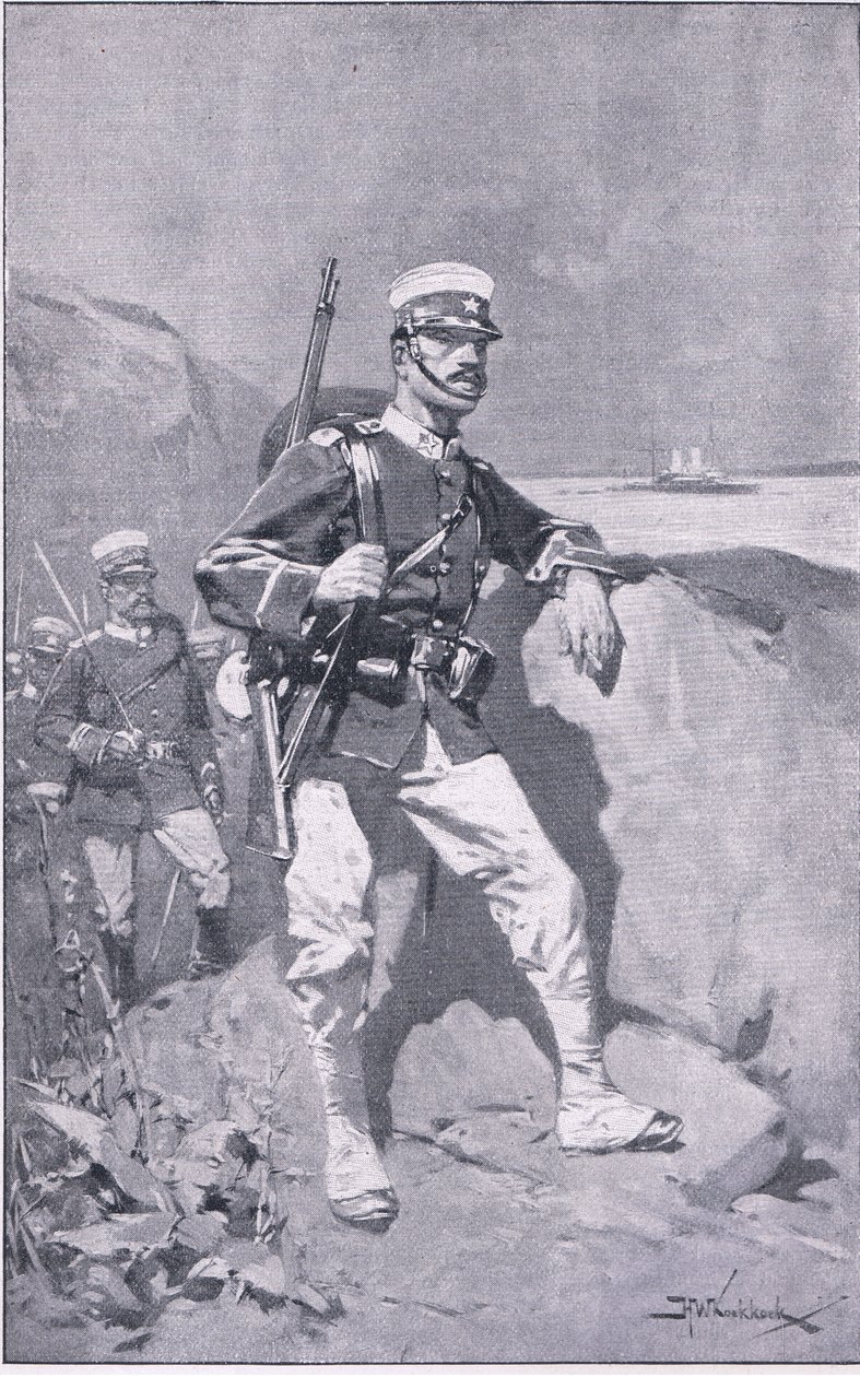 En japansk soldat (litho) av H. M. Koekkoch