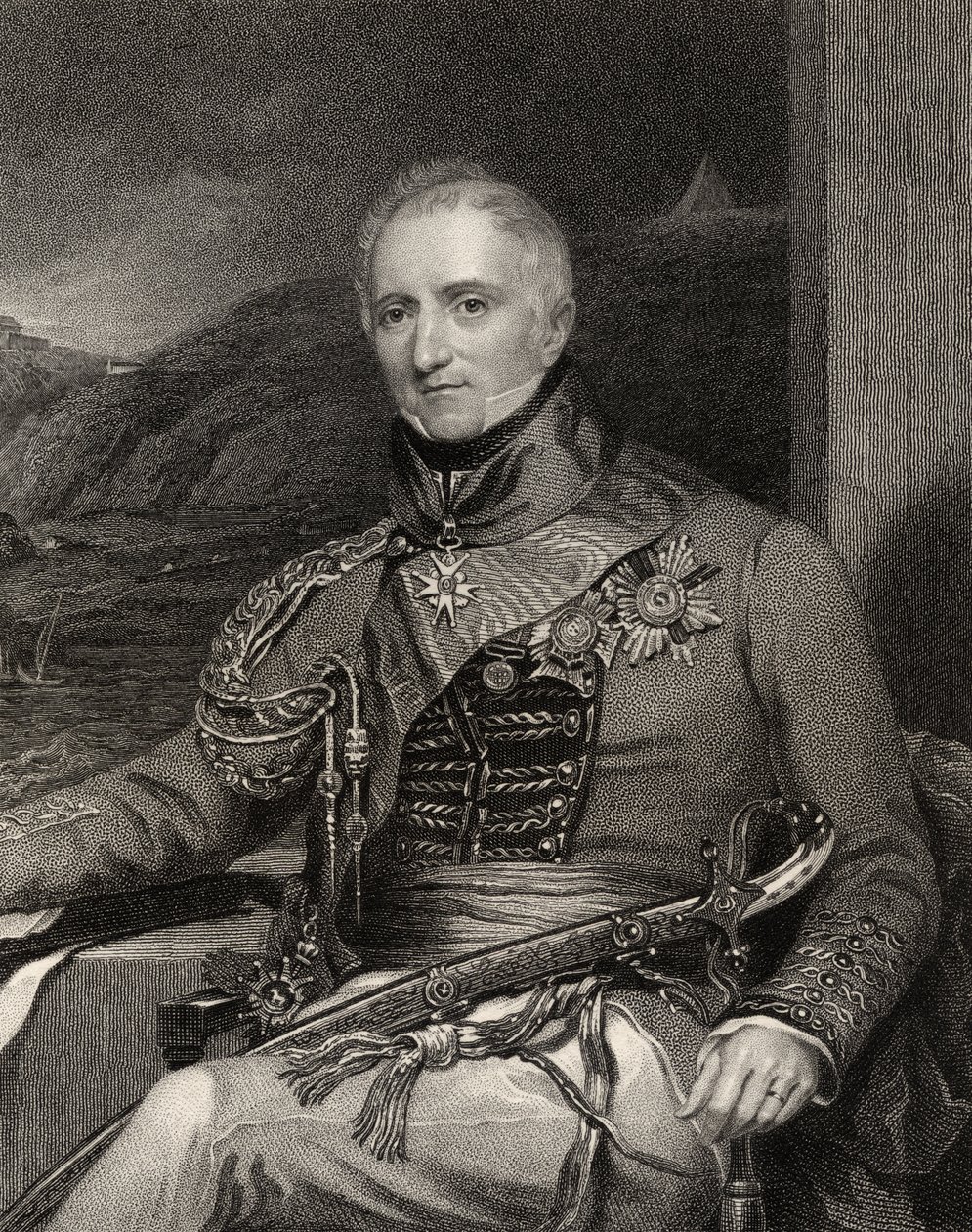 Sir Rufane Shaw Donkin, gravert av W. Holl, fra 