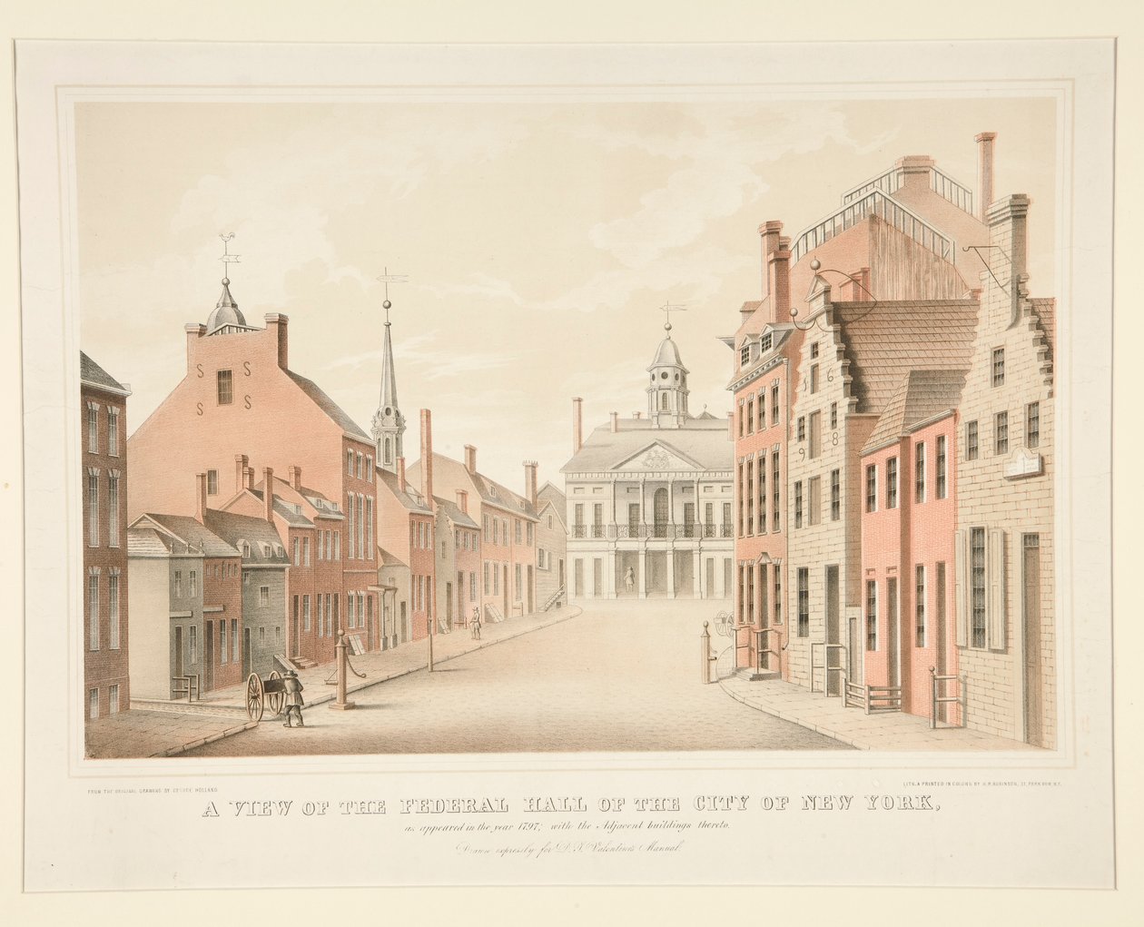 En utsikt over Federal Hall of the City of New York av H. R. Robinson