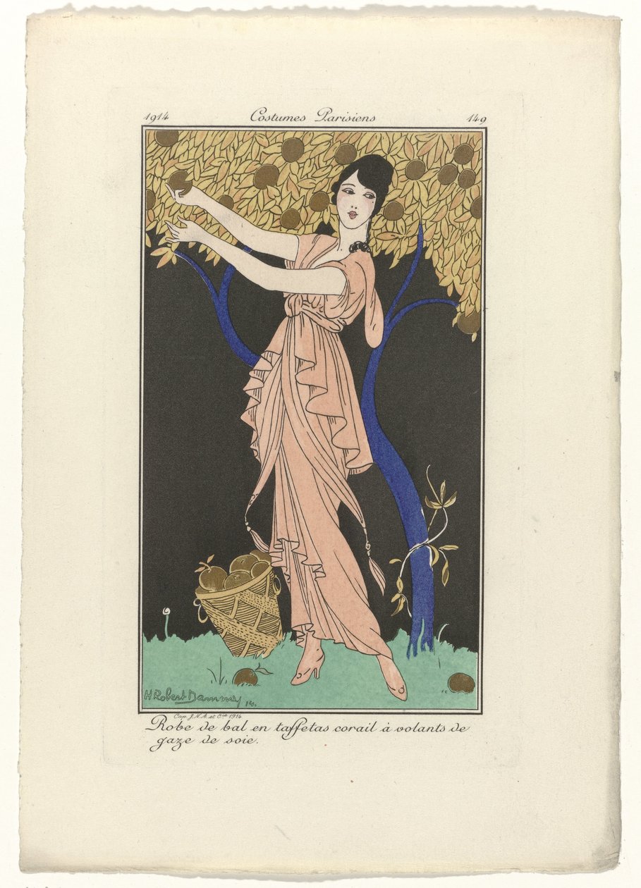 Journal des Dames et des Modes, Costumes Parisiens, 1914, nr. 149: Ball (...) av H. Robert Dammy