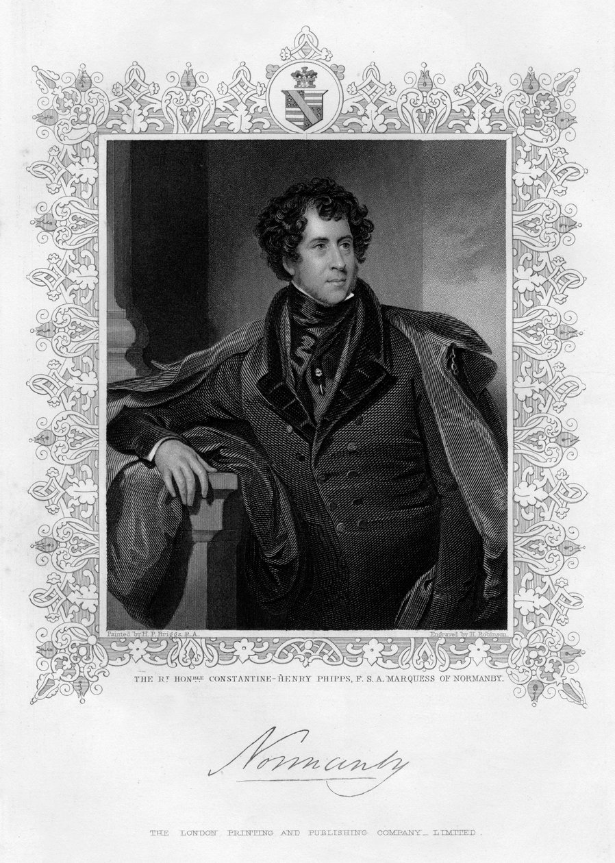 Constantine Henry Phipps, markis av Normandie, 1800-tallet av H. Robinson