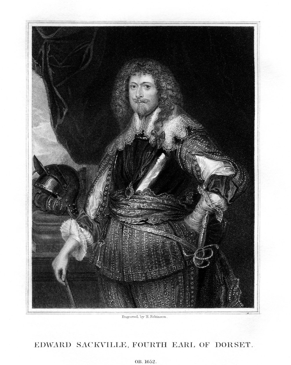 Edward Sackville, 4. jarl av Dorset, engelsk soldat og statsmann, 1829. av H. Robinson