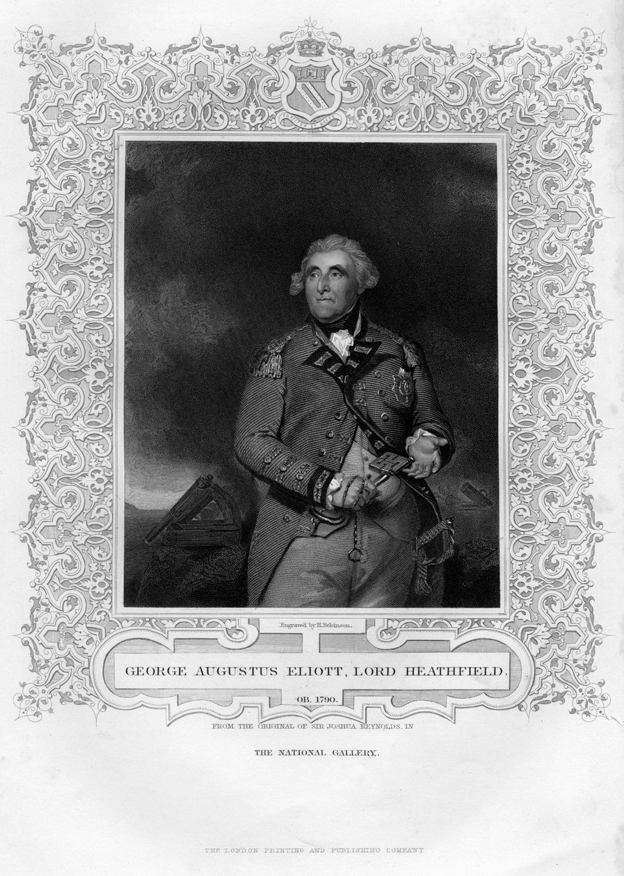 George Augustus Eliott 1717-1798, 1. Baron Heathfield, 1800-tallet. av H. Robinson