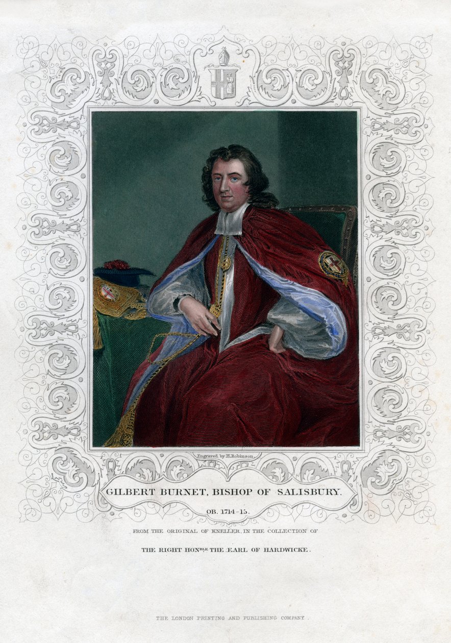 Gilbert Burnet , skotsk teolog og historiker, 1800-tallet av H. Robinson