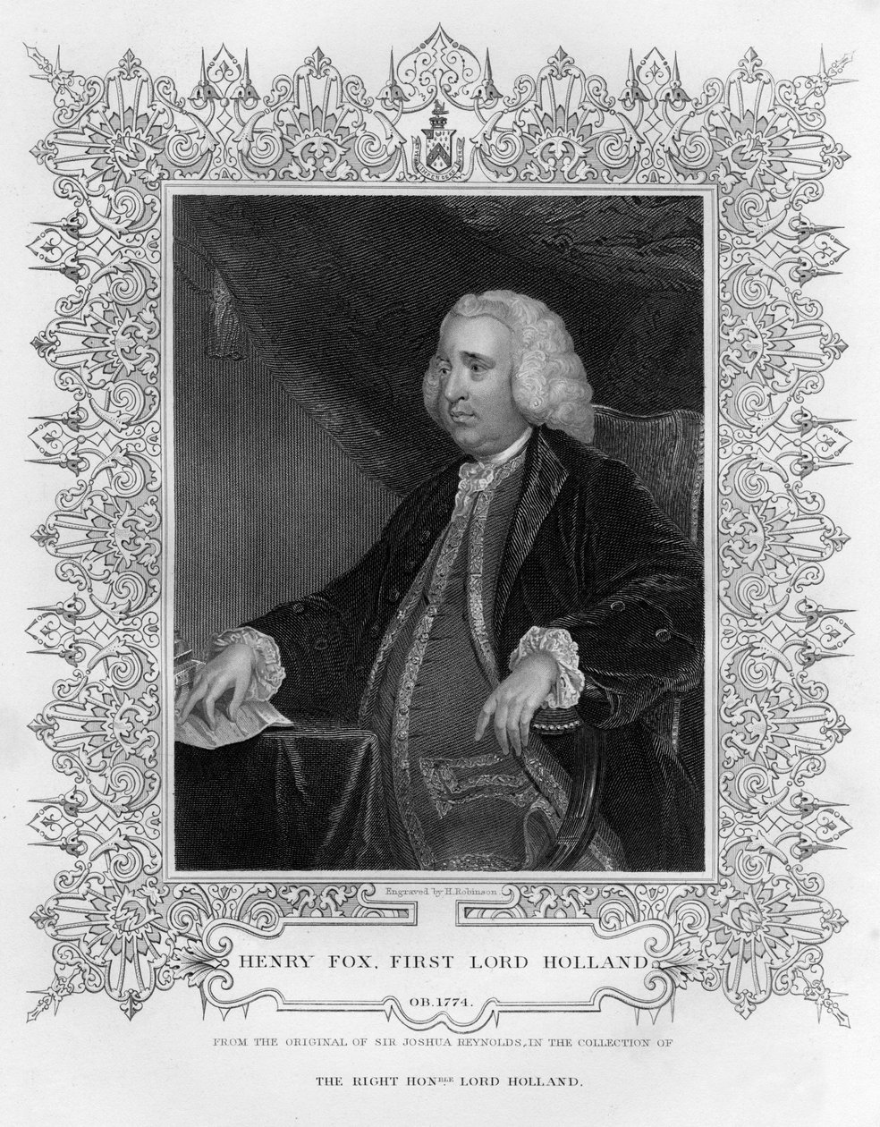 Henry Fox 1705-1774, 1. baron Holland av Foxley, engelsk statsmann, 1800-tallet. av H. Robinson