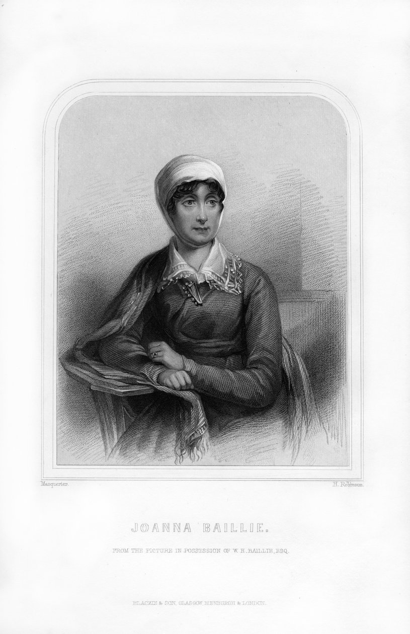 Joanna Baillie, skotsk poetinne og dramatiker, 1870 av H. Robinson
