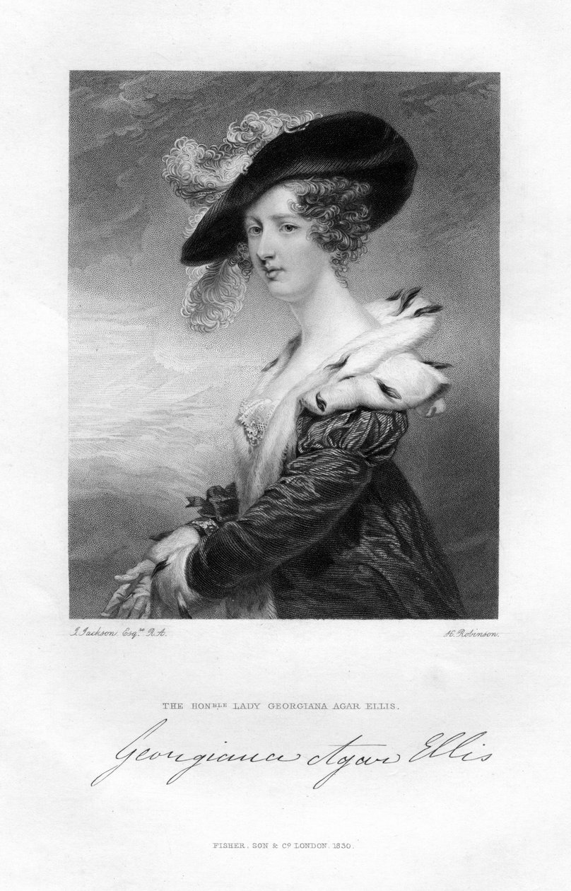 Lady Georgina Agar-Ellis, 1800-tallet. av H. Robinson
