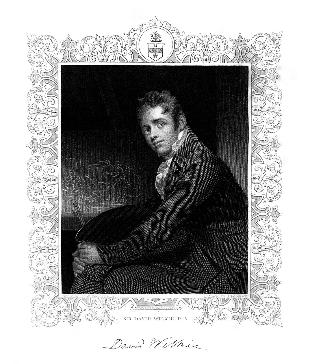 Sir David Wilkie , skotsk maler, 1800-tallet. av H. Robinson