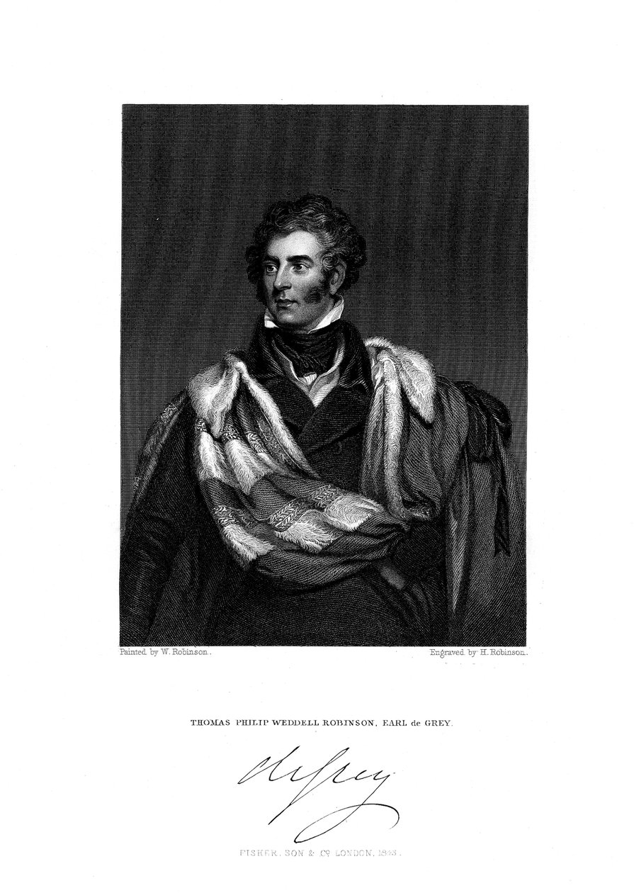 Thomas Philip Robinson, 2. jarl de Grey, 1781-1859, 1844. av H. Robinson