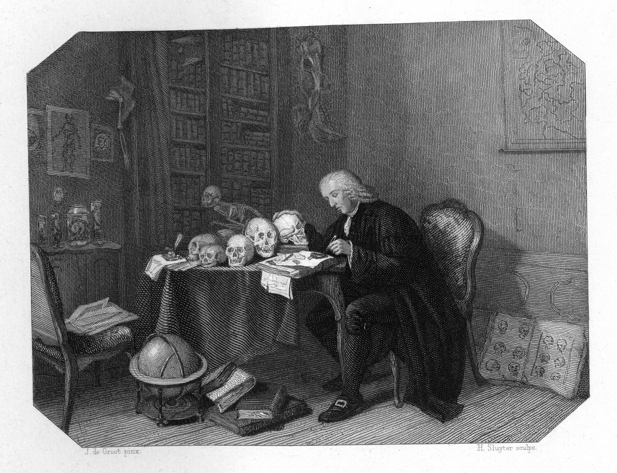 Petrus Camper, nederlandsk anatom, antropolog og naturforsker, c1870 av H. Sluyter