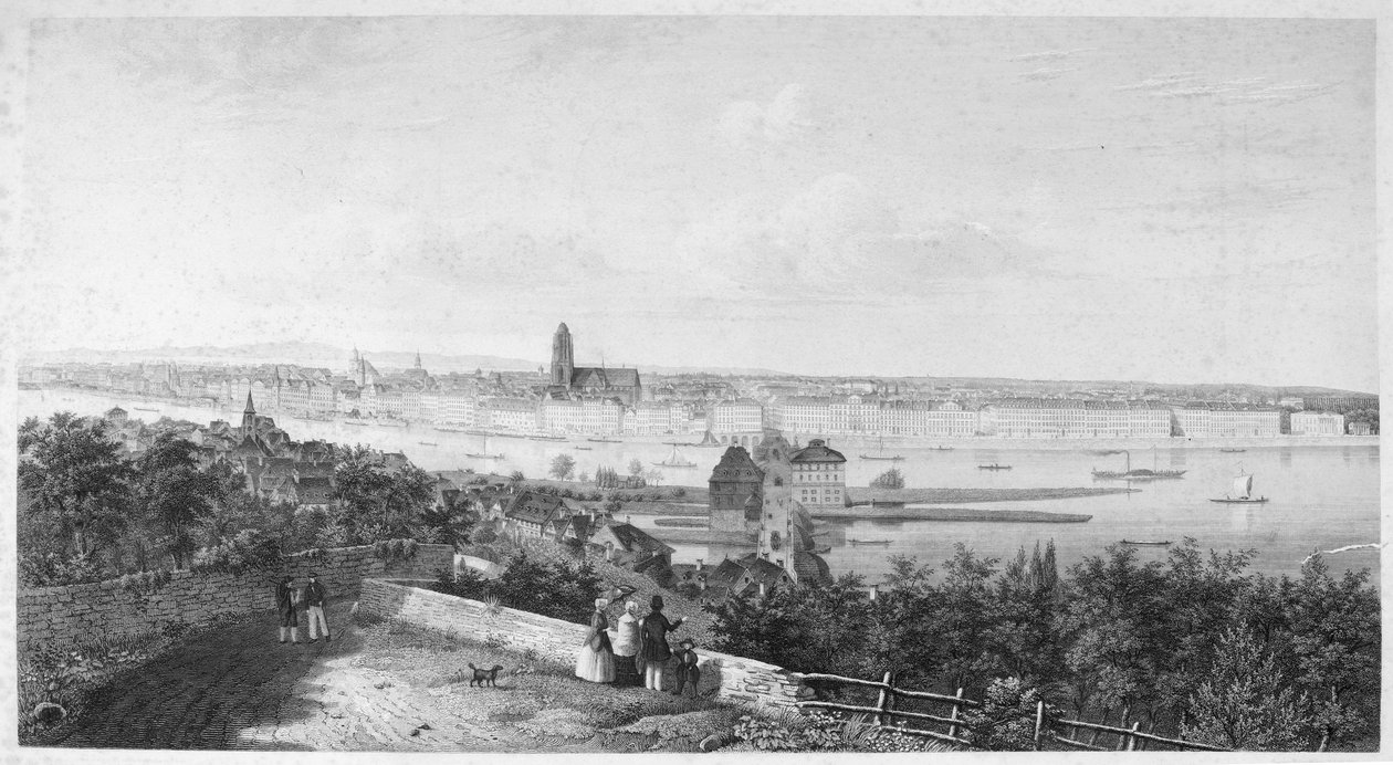 Panorama av Frankfurt, ca. 1865 av H. Worms