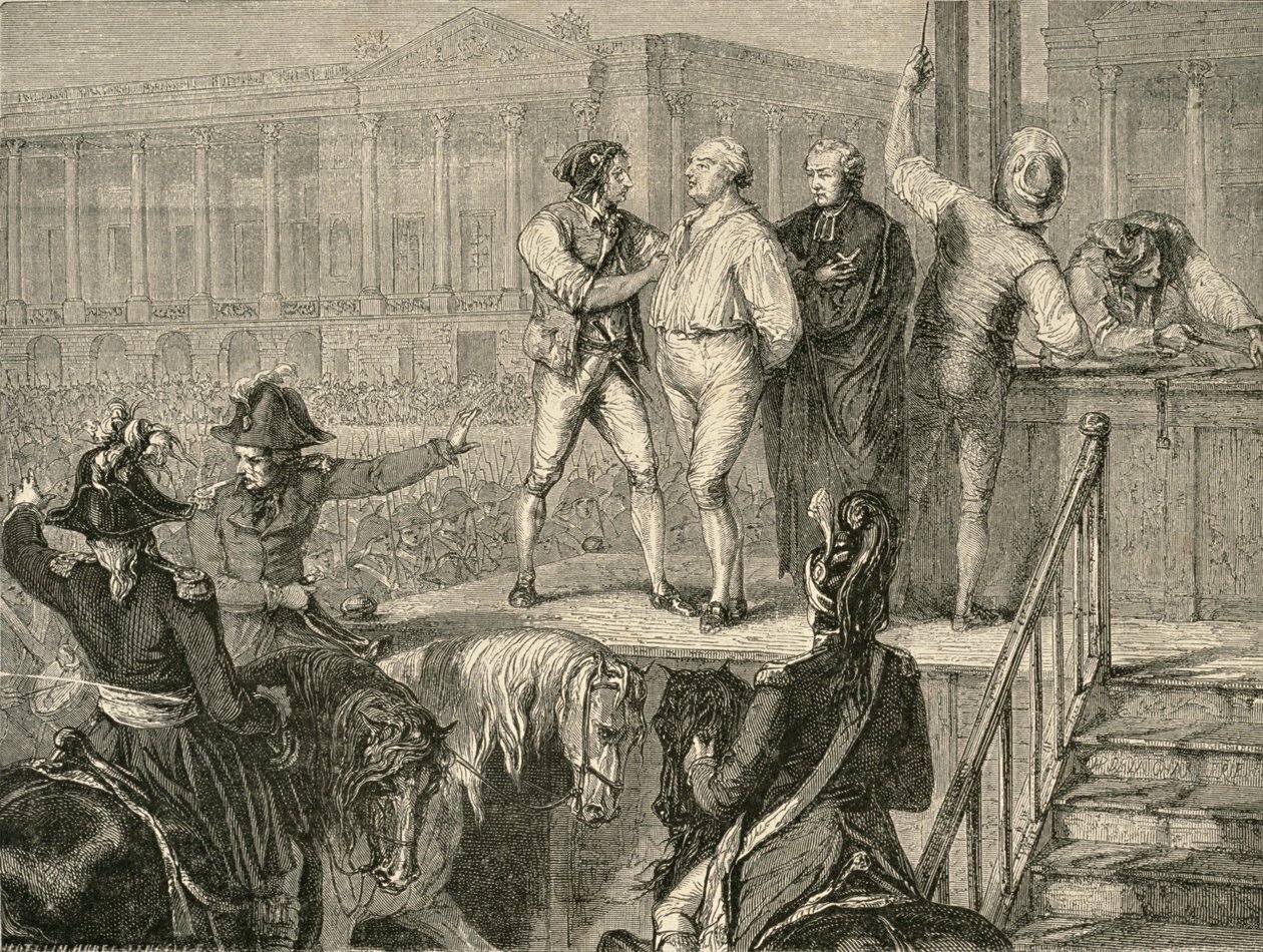 Henrettelsen av Louis XVI 21. januar 1793 av H. de la Charlerie