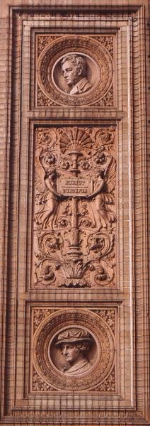 Detalj av fasaden til Hamburger Kunsthalle (bilde) av H. v. d. Schirrmacher G. T. and Erbe A. Hude