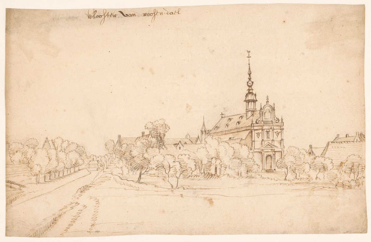 Klosteret Roosendael i Walem, mellom trær av H. van Wel (attributed to)