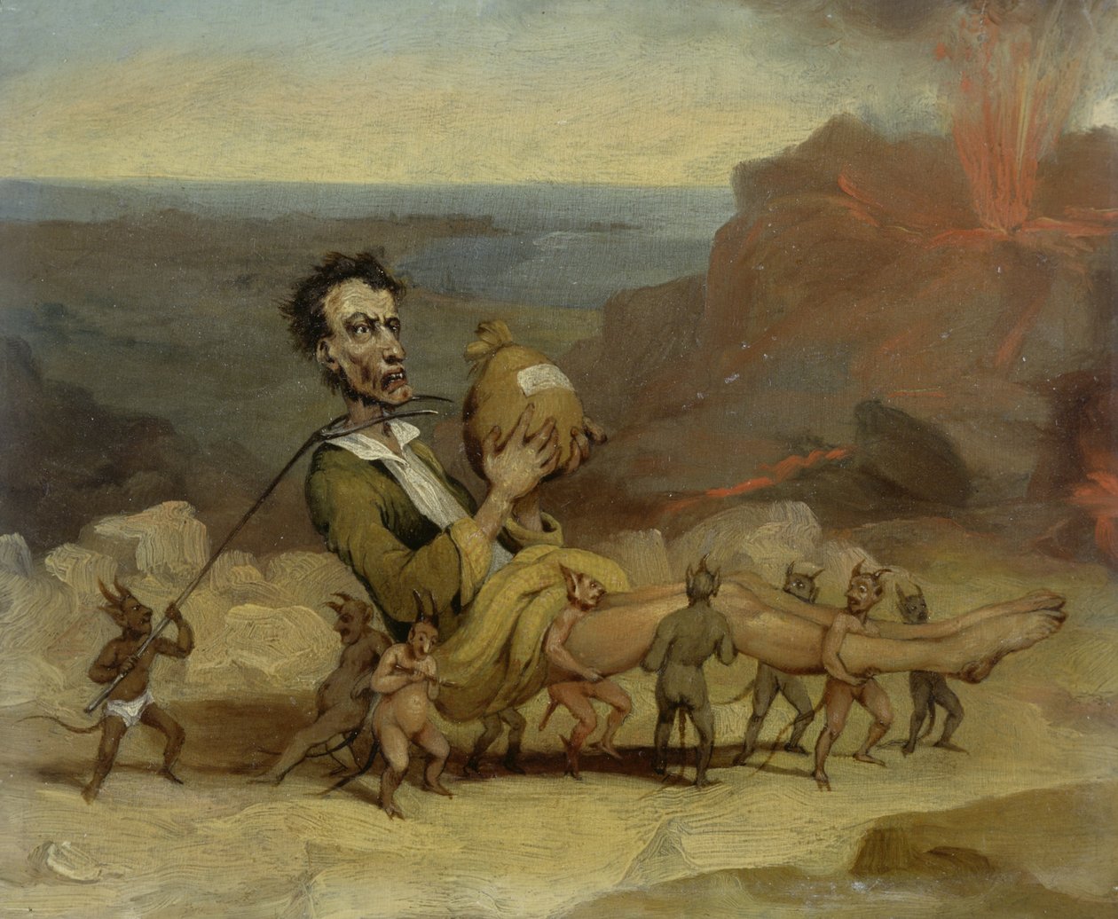 En karikatur av Edward George Bulwer Lytton (1803-73) ca. 1840 av Hablot Knight Browne