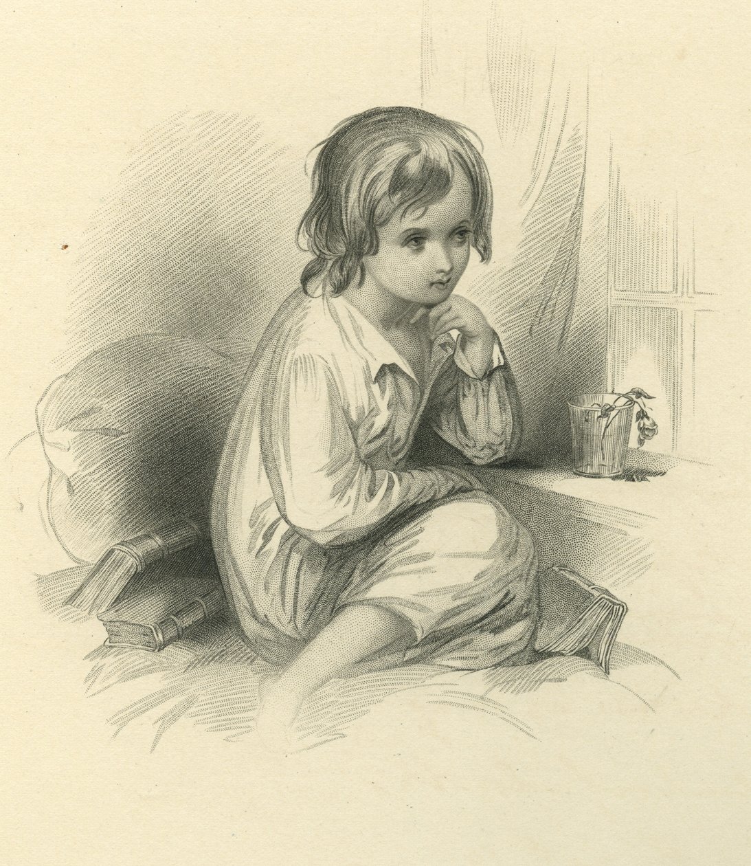 Dombey og sønn - Lille Paul Dombey av Hablot Knight Browne