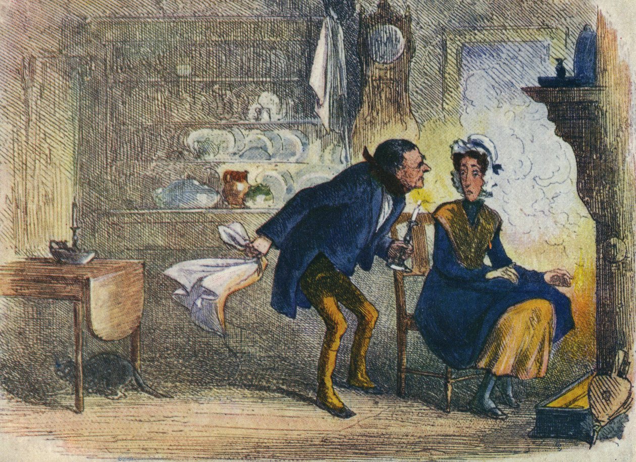 I Dickens Land - Little Dorrit Postcard, 1907 av Hablot Knight Browne