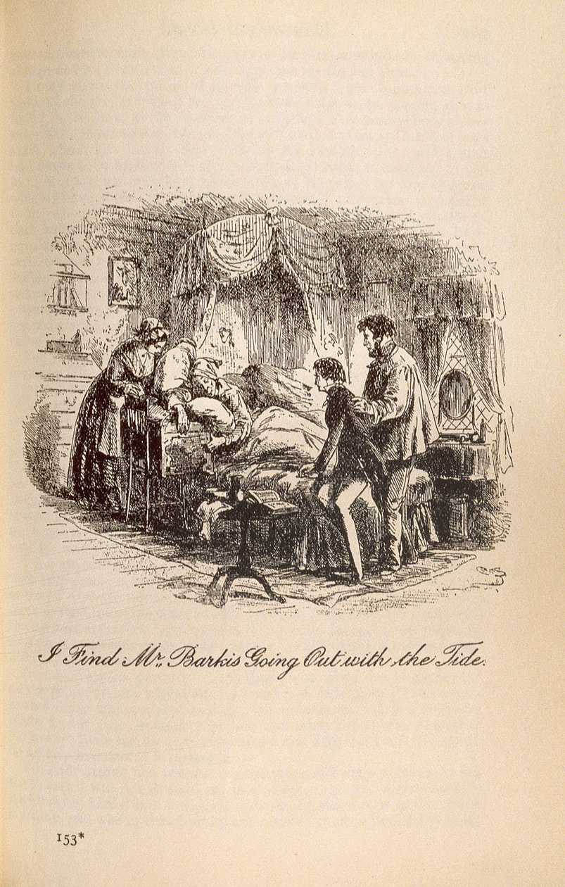 I Find Mr Barkis Going Out with the Tide, fra David Copperfield av Charles Dickens (1812-70) av Hablot Knight Browne