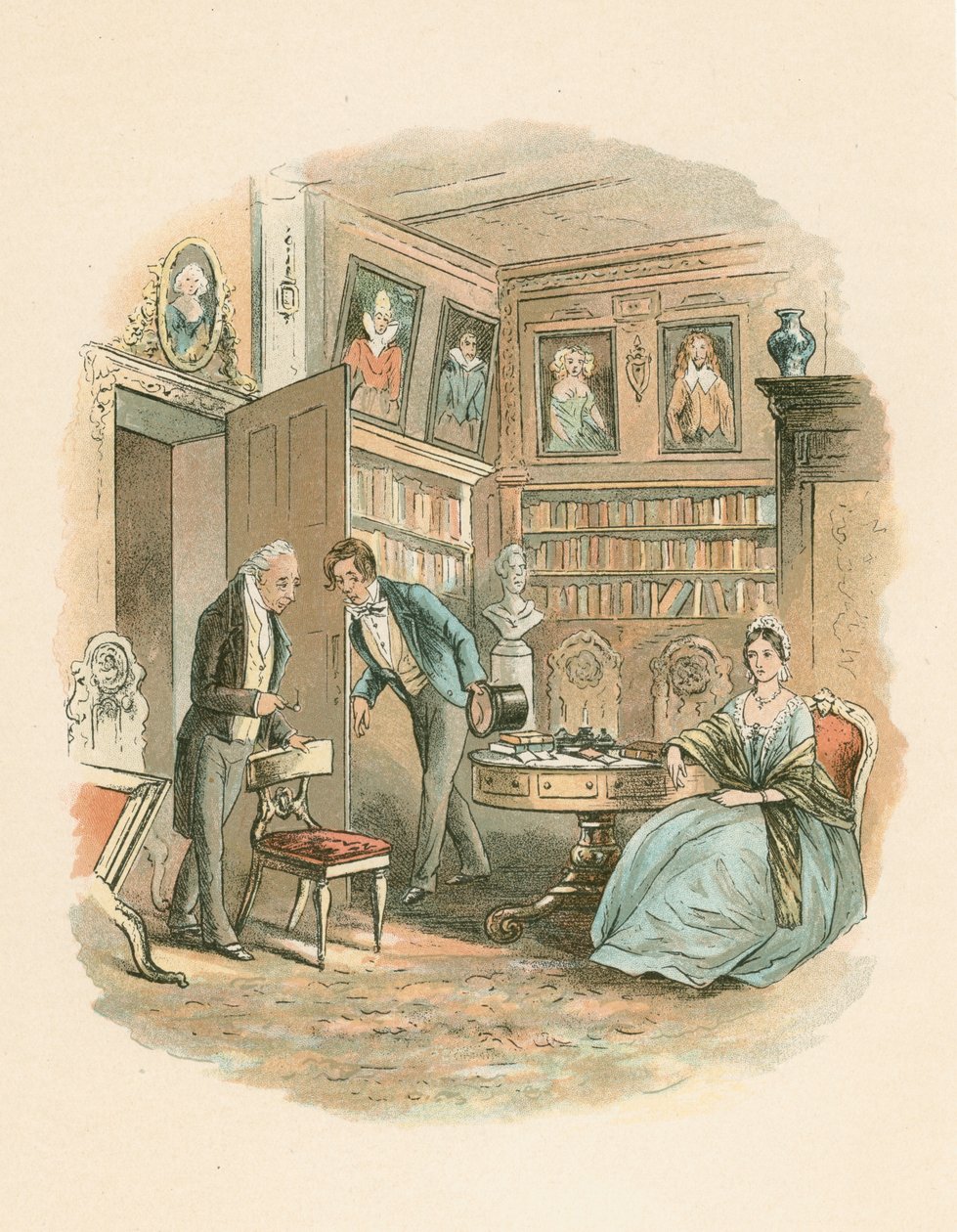 Scene fra Bleak House av Charles Dickens, 1852-1853 av Hablot Knight Browne