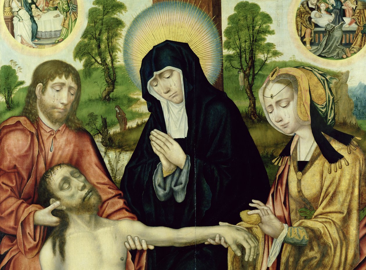 The Lamentation of the Dead Christ, ca. 1520 (se 150818 og 150820) av Hamburg Master