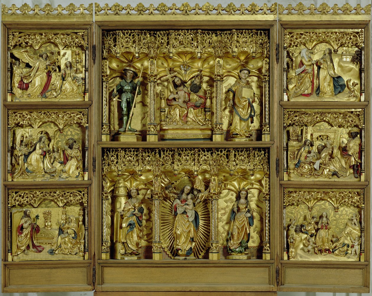 Treenighetsalteret i Bottcheramtes, 1512-20 (utskåret og forgylt eik) av Hamburg Workshop