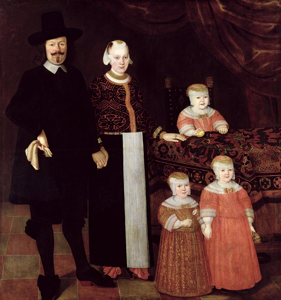 Portrett av en Hamburg-familie, ca. 1640 av Hamburg Master