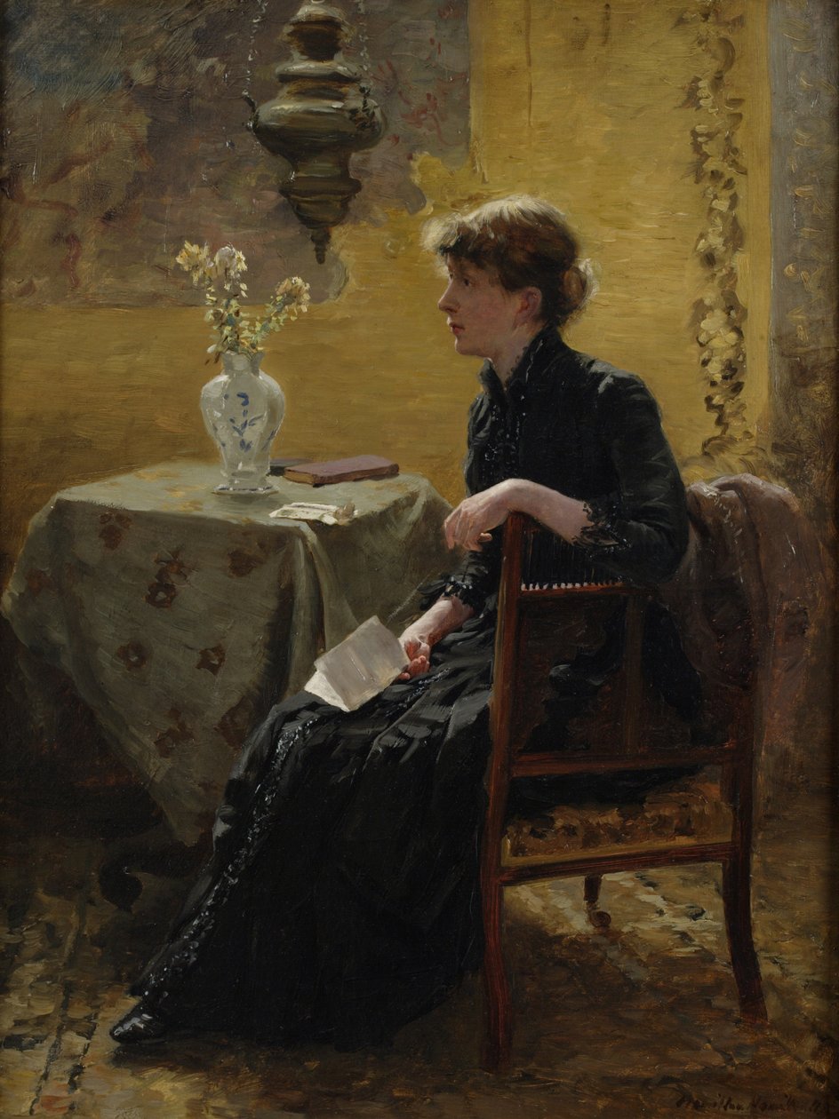 Dame i svart, 1889 av Hamilton Hamilton