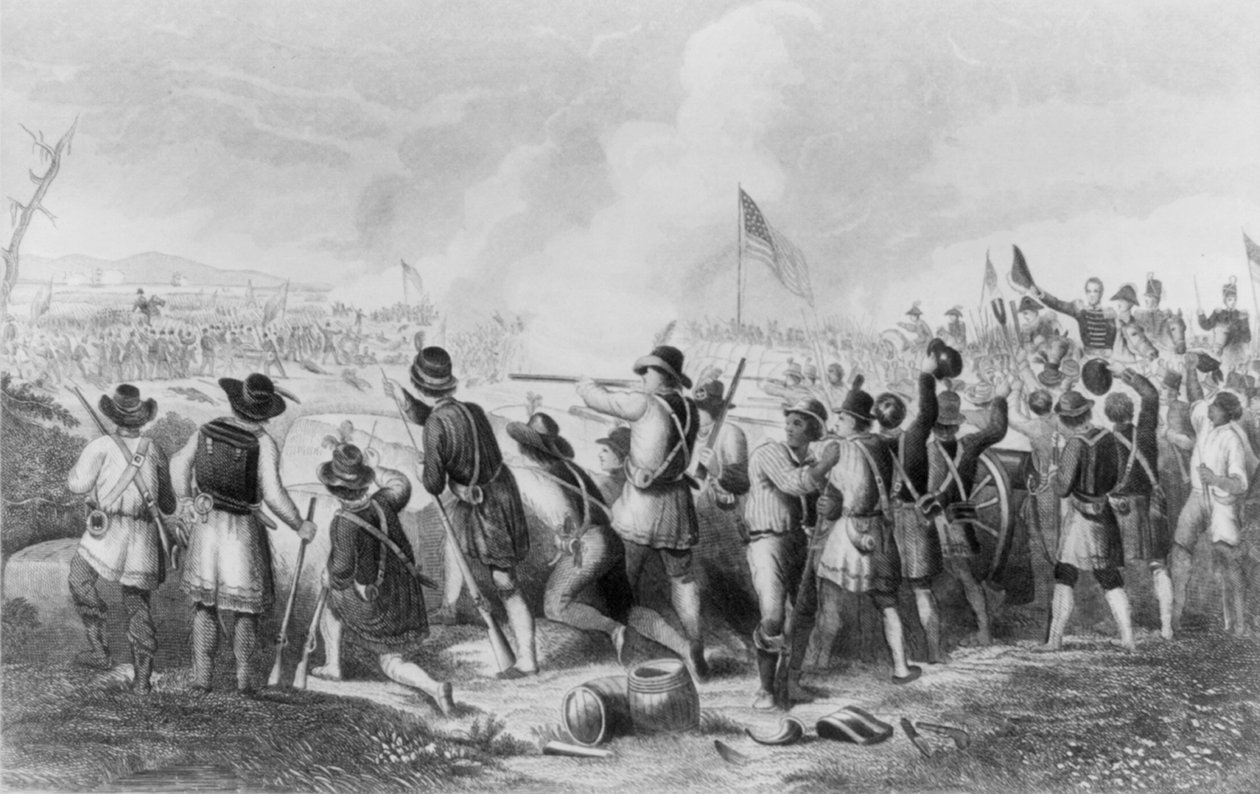 Slaget ved New Orleans 8. januar 1813 av Hammatt Billings