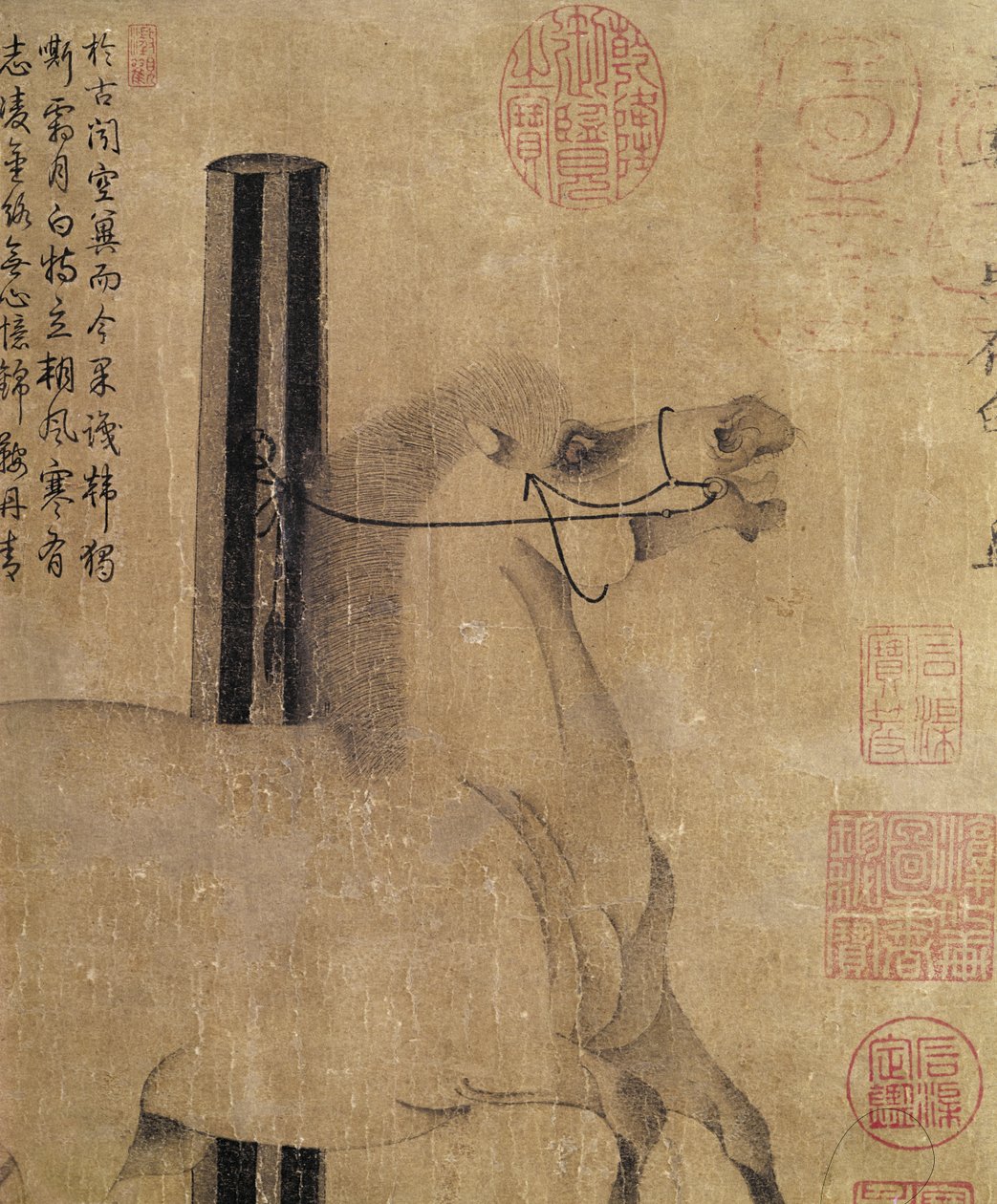 Night-Shining White, Tang-dynastiet (618-907) ca. 750 (blekk på papir) av Han Gan