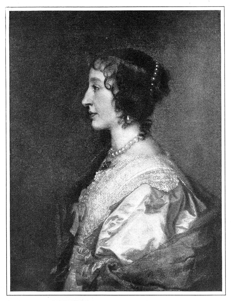 Henrietta Maria av Frankrike 1609-1669, 1899. av Hanfstaengel