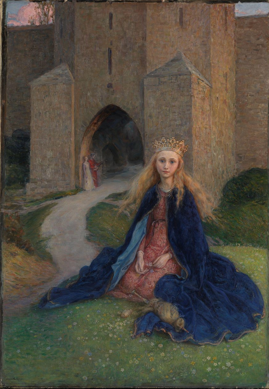 Prinsesse med spindel, 1896 av Hanna Pauli
