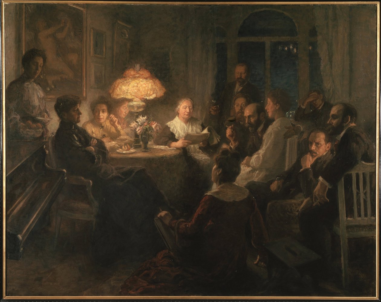 Les amis - Venner - Pauli (Hirsch-Pauli), Hanna (1864-1940) - 1900-1905 - Olje på lerret - 204x260 - Nationalmuseum Stockholm av Hanna Pauli