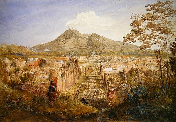 Pompeii, gravenes gater (akvarell over blyant på papir) av Hannah Palmer