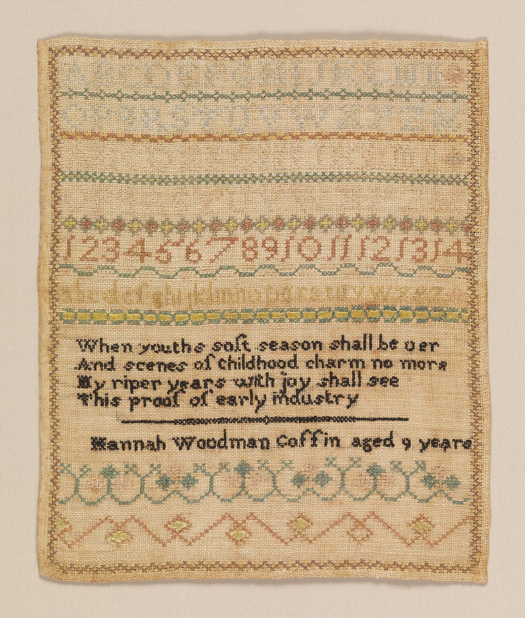 Prøvetaker av Hannah Woodman Coffin