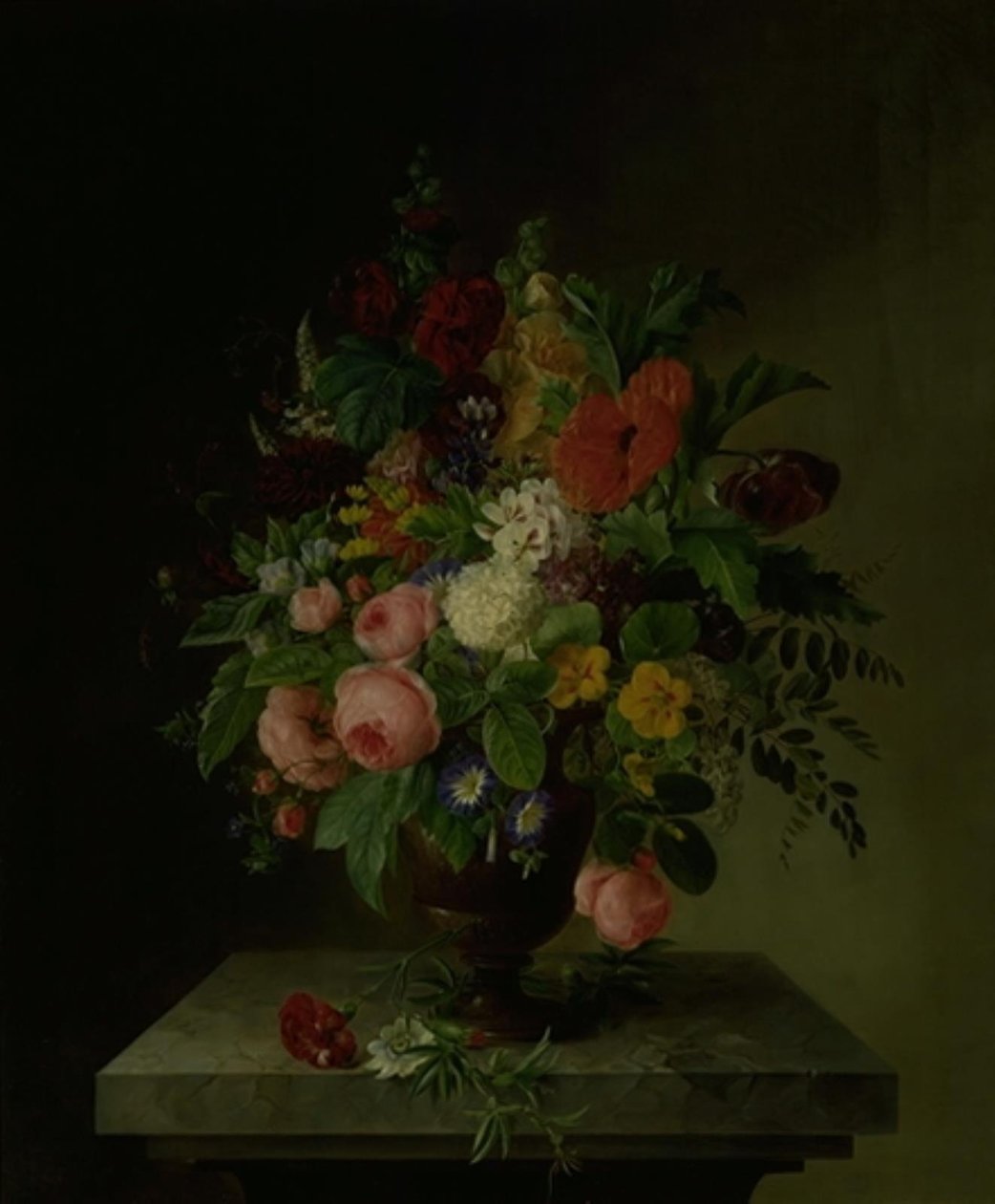 En vase med blomster av Hanne Hellesen