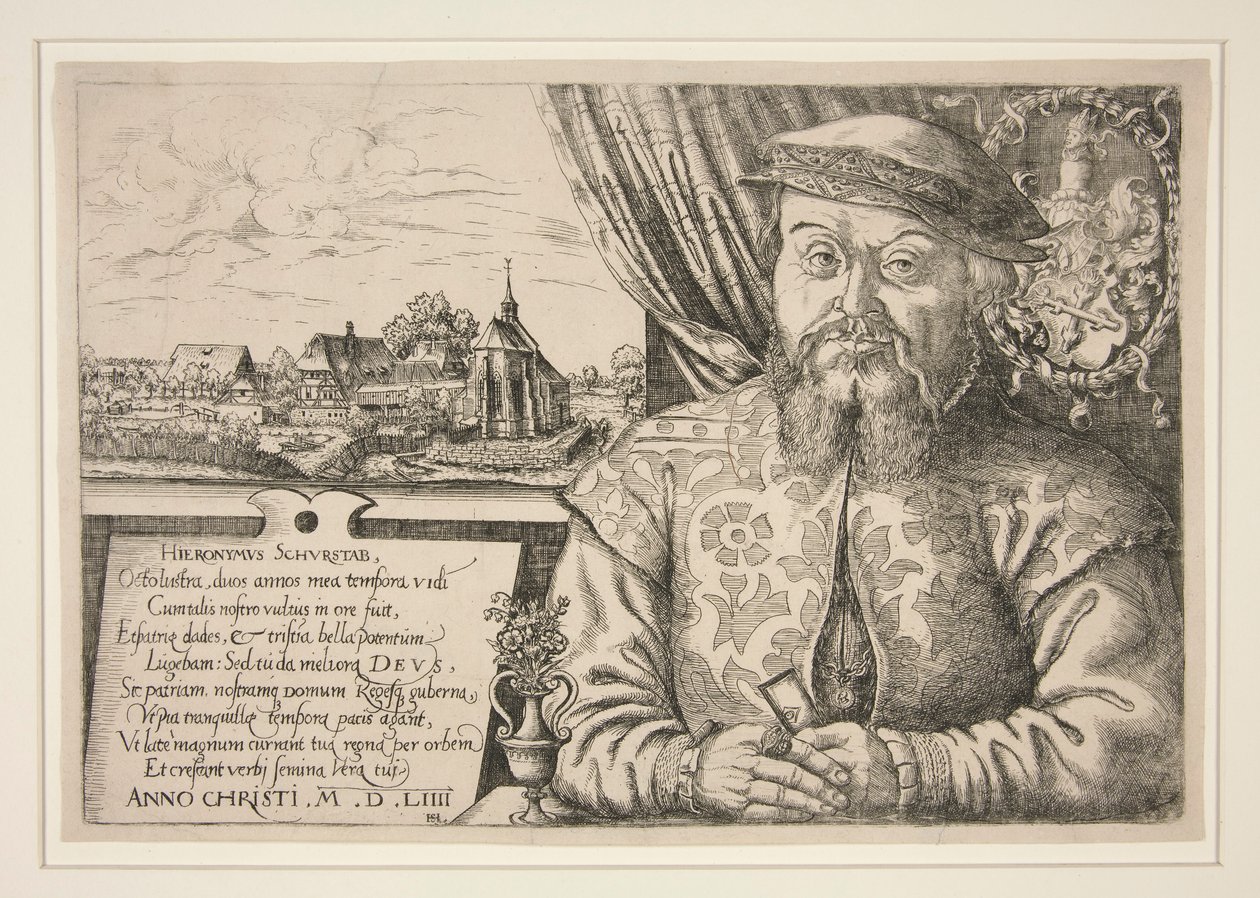 Portrett av Hieronymous Schurstab (1512-etter 1554) av Hanns Lautensack