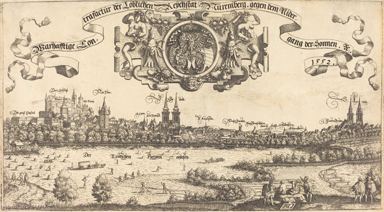 Utsikt over Nürnberg fra vest [senterseksjon] av Hanns Lautensack