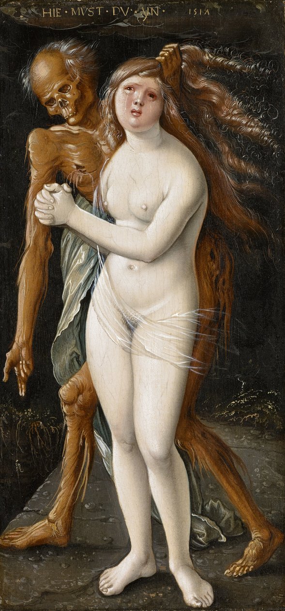 Young Woman and Death, 1517 (tempera på panel) av Hans Baldung Grien